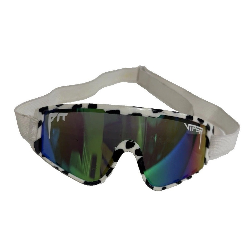 Pit Viper The Baby Vipes Sunglasses Cowabunga Green Lens White Adjustable Strap